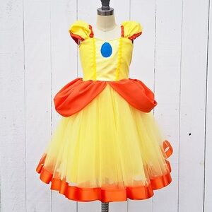 Princess Daisy dress costume girls
costume, Super Mario Halloween costume